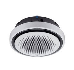 The LG HVAC LG HVAC indoor unit(idu) Round Cassette, which has a circular grille for distributing air evenly, is displayed.